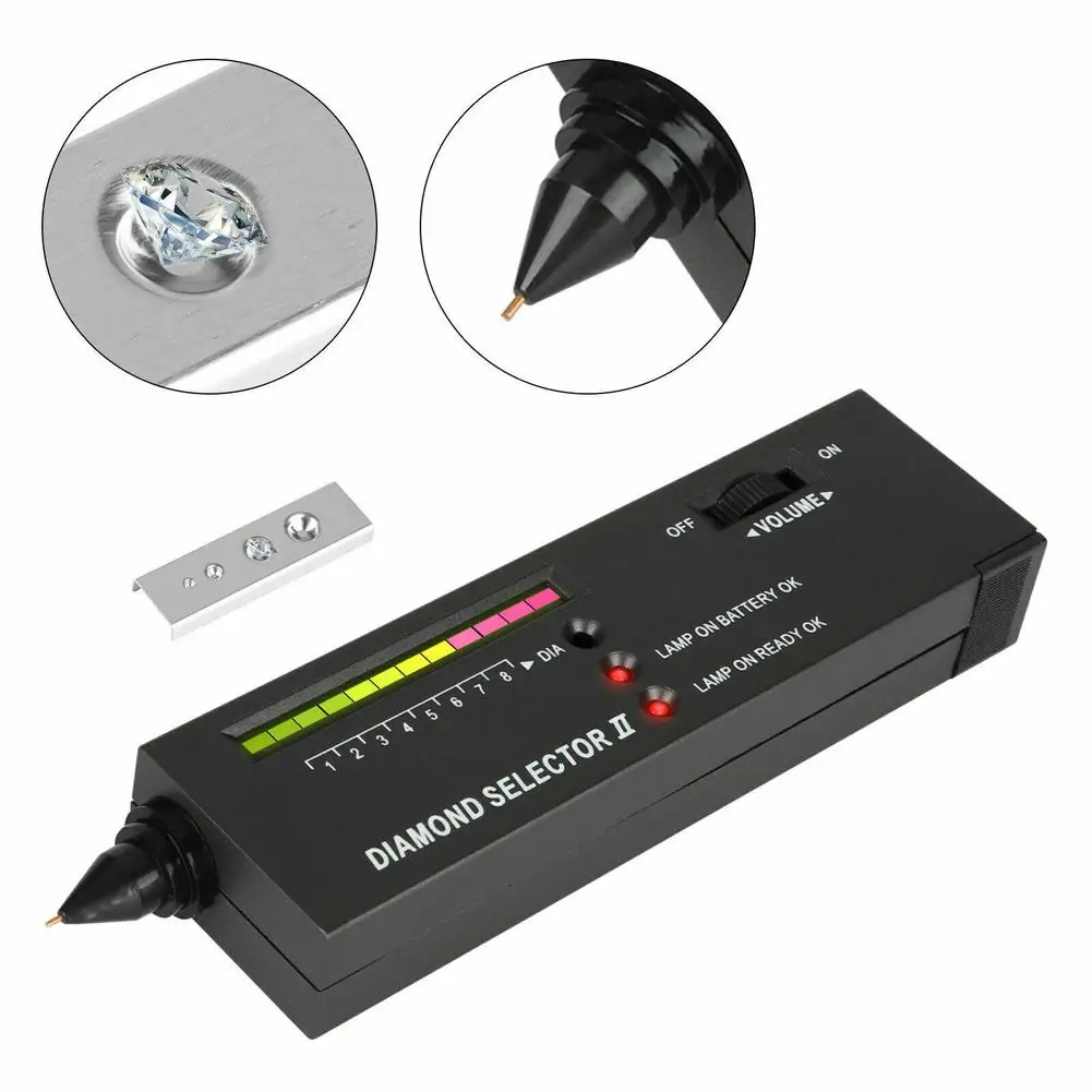Professional Diamond Testers Diamond Detector High Accuracy Tester Pen Gem Tester (160x40x22 Mm/6.3x1.6x0.9 Inches) diamond tester