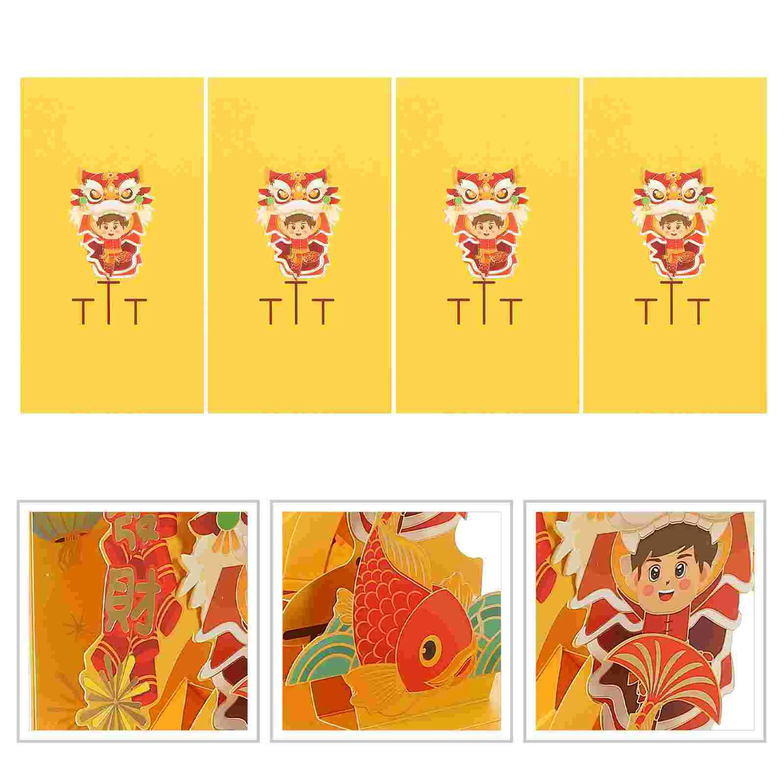 

Coin Envelopess Year of Dragon New Year Wishes Red Envelopes Festive Red Packets HongBao Red Packet Lucky Money Bags