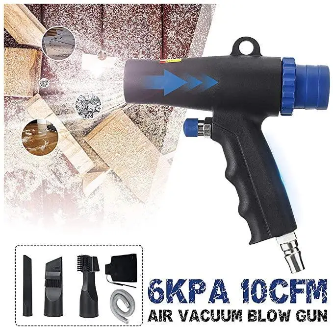2 In 1 Blowing Vacuum Cleaner Air Vacuum blow Gun Pneumatic Dust Suction Kit Duster Energy-saving Cleaning Tools Drop shipping double head anti drop pure copper oxygen meter gas propane meter pressure reducing valve small alloy energy saving king