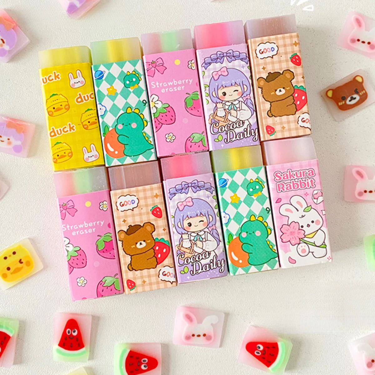 10PCS Erasers, special for students, free of lint erasers, drawing and sketching erasers - 4