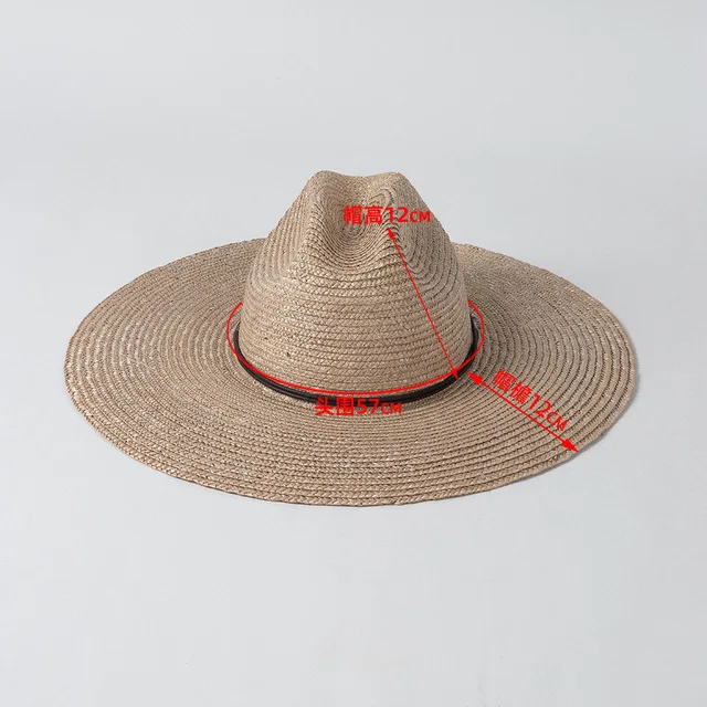 Cappello Panama Donna DRESHOW In Paglia - Tesa Larga 7.5cm, UPF 50+, Pieghevole Per Viaggi - Foto 4