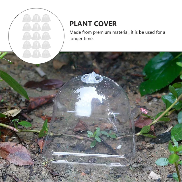15 Dcs Bell Protector Sucmulans Kerti Cloche Tiszta Konténer Virág Edény Burkolat Fagyasztó Borító Páratartalom Borítás - Image 3