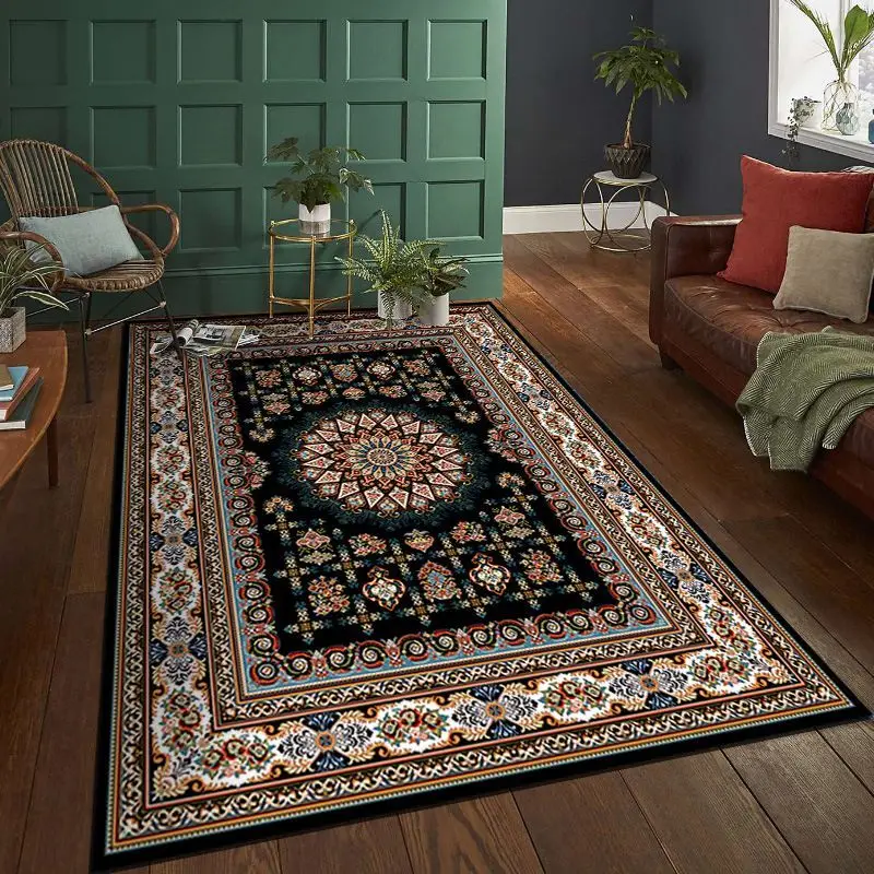 

Ethnic Persian Rug For Living Room, Bedroom, Bohemian Floor Mat