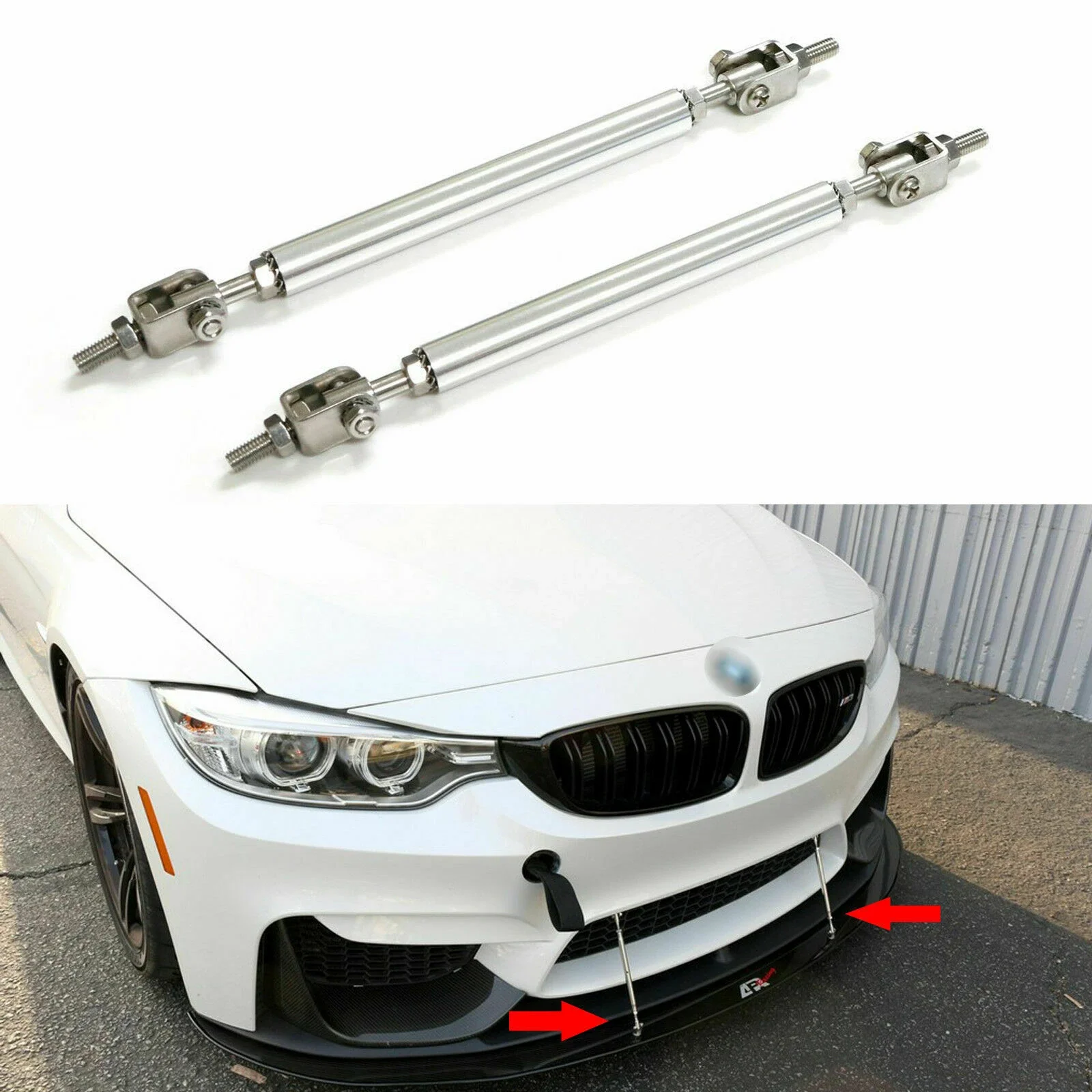 F23F22UniversalFrontRearBumperLipSplitterSpoilerStrutRodTie