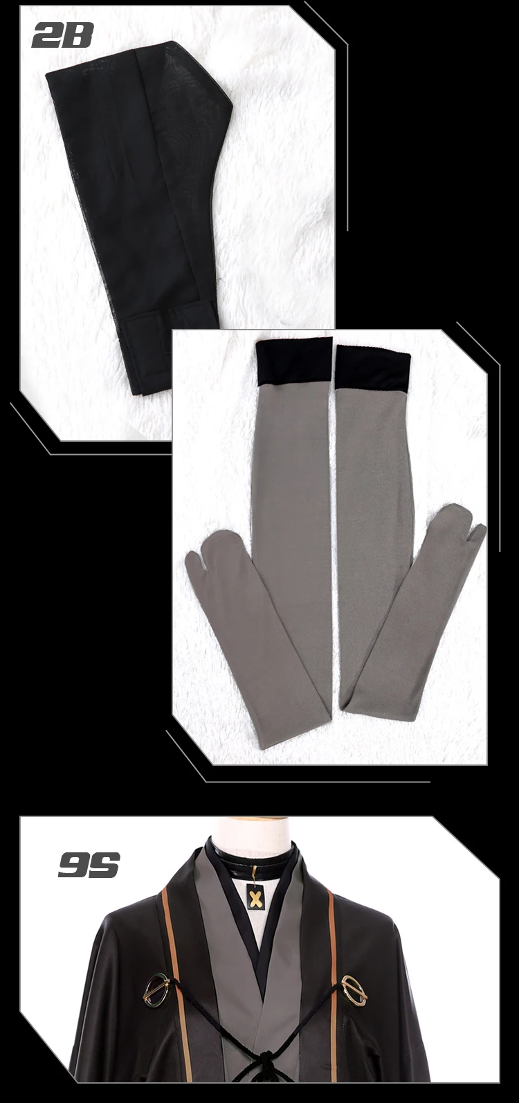 NieR: Automata: 2B & 9S | YoRHa Uniform Cosplay Costume Set 36 NieR Automata 2B 9S YoRHa Uniform Cosplay Costume