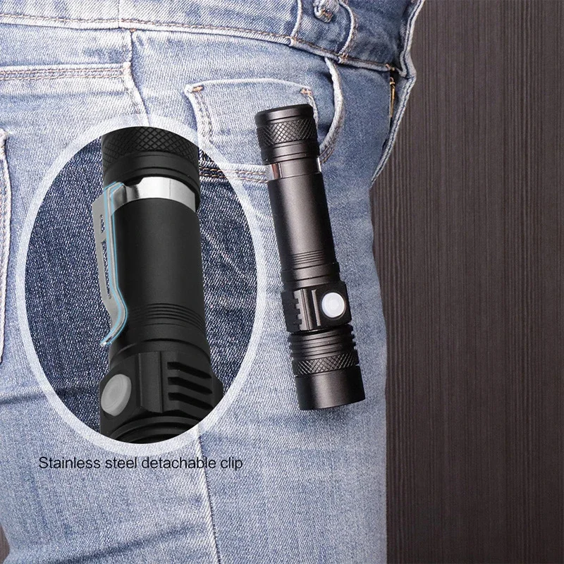 รูปสินค้า ไฟฉายชาร์จ USB ส่องสว่างกลางแจ้ง