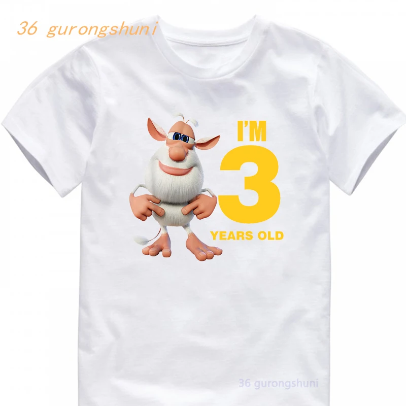 Anime Cartoon Kids T Shirt For Boys Clothes Abbigliamento Per Bambini Compleanno Summer Girls Summer T-Shirt Buba Taglie Forti T-Shirt Grafiche Буба М