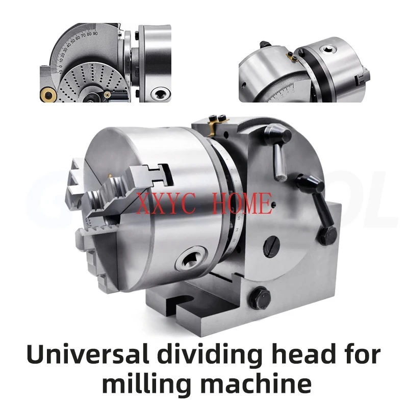 

Универсальная головка 4 дюйма ось 3 челюсти 128 мм патрон CNC задняя крышка для вращающегося стола вертикальный горизонтальный двойного назначения фрезерование