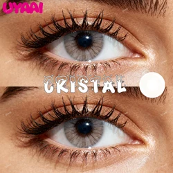 Vivid Color Bionic Iris Contact Lenses | Green, Blue, and Brown Options | Perfect for Daily Wear, Parties, and Travel (Hidrocor CRISTAL)