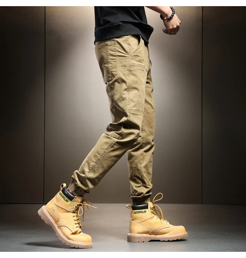 cargo pants with straps Streetwear Fashion Casual Cargo Pants Men Overalls Spliced Designer Loose Fit Trousers Hip Hop Joggers Men Leisure Baggy Pants cargo pants