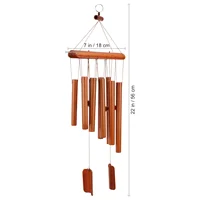 Wind Chime Ornament Hanging Handicraft 10-Tube Wood Bamboo Multi-Tube Music Ring Decoration Colorful Ornaments 2