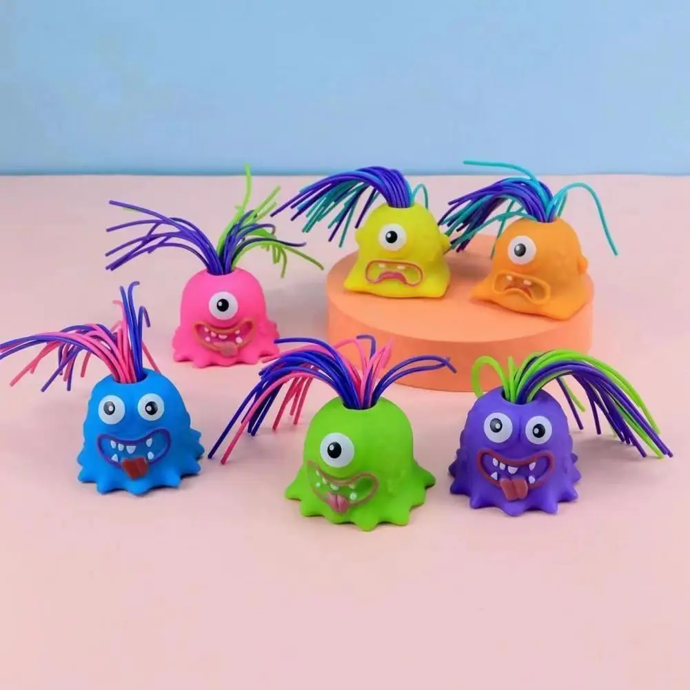 Boys Girls Hair Plucking Toy Colorful Hair Plucking Demon Toy for Stress Relief Anxiety Portable Fidget for Kids Teens