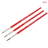 3pcs/set 0 00 000 Nylon Brush Hook Line Pen Professional Fine Tip Drawing Brushes for Acrylic Watercolor Oil Painting 2