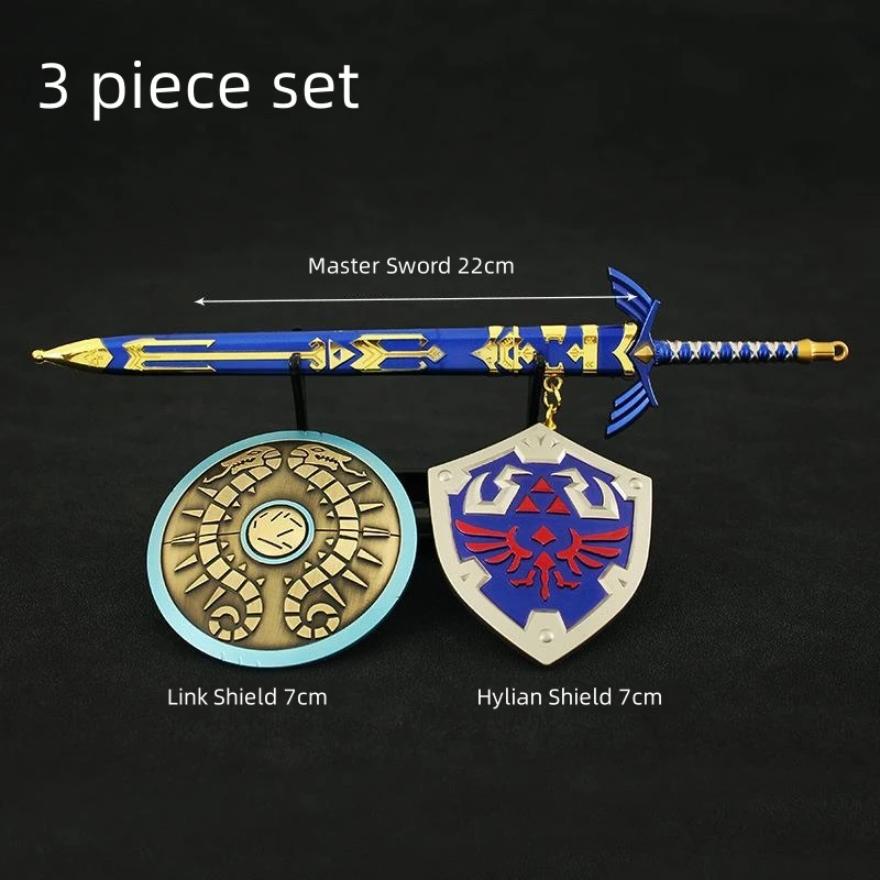 Game Weapon Tears of The Kingdom Link Hero Master Sword KeyChain Final Trial Version Weapon Model Metal Sword Gifts Toys for Boy 6