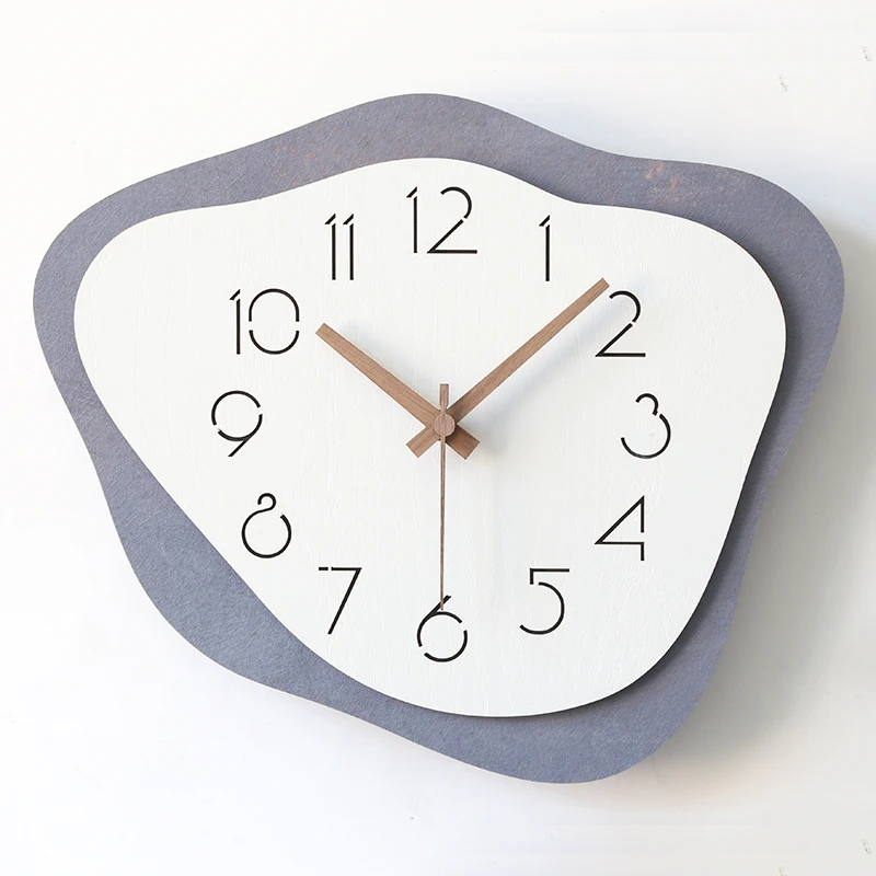 

Креативные настенные часы в скандинавском стиле для гостиной, простые современные домашние бесшумные настенные кварцевые часы особой формы