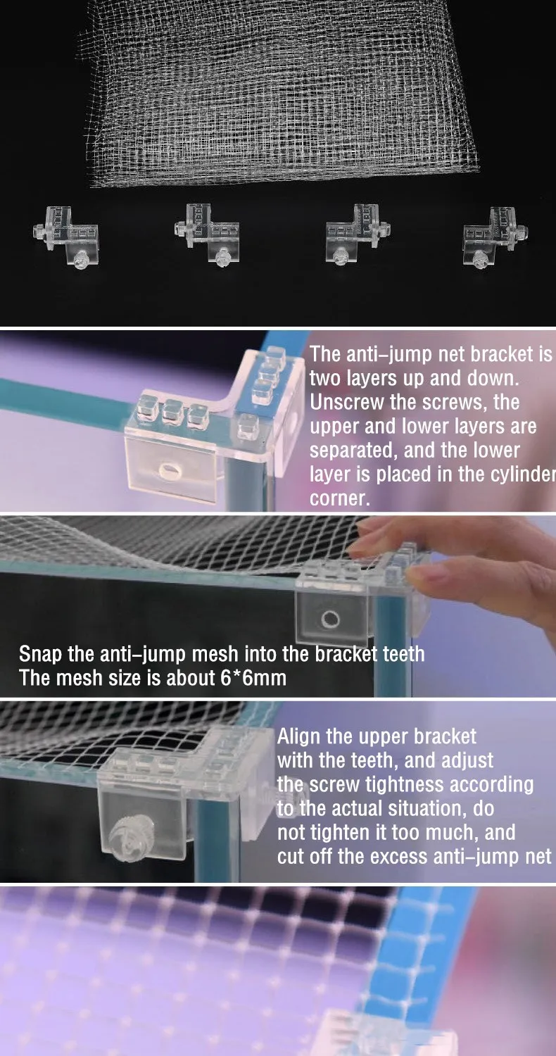 Rete Copriacquario 40x70 Cm | Nylon Trasparente | Anti-fuga Per Pesci | Fai Da Te - Foto 3