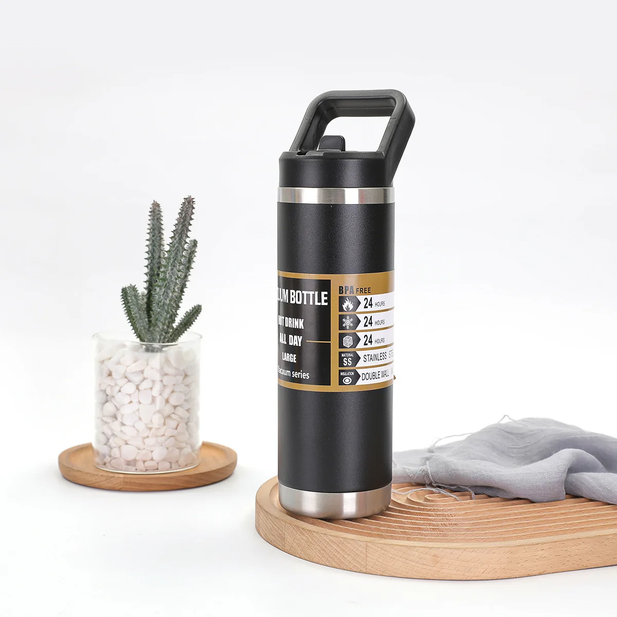 Sports Double Wall Vacuum Thermos Stainless Steel Water Drinking Bottle Insulated Mugs Vacuum Flask 600/800/1100ml