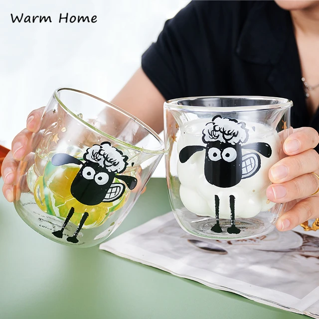 Cute Cartoon Glass Large Capacity Children's Milk Cup - Temu