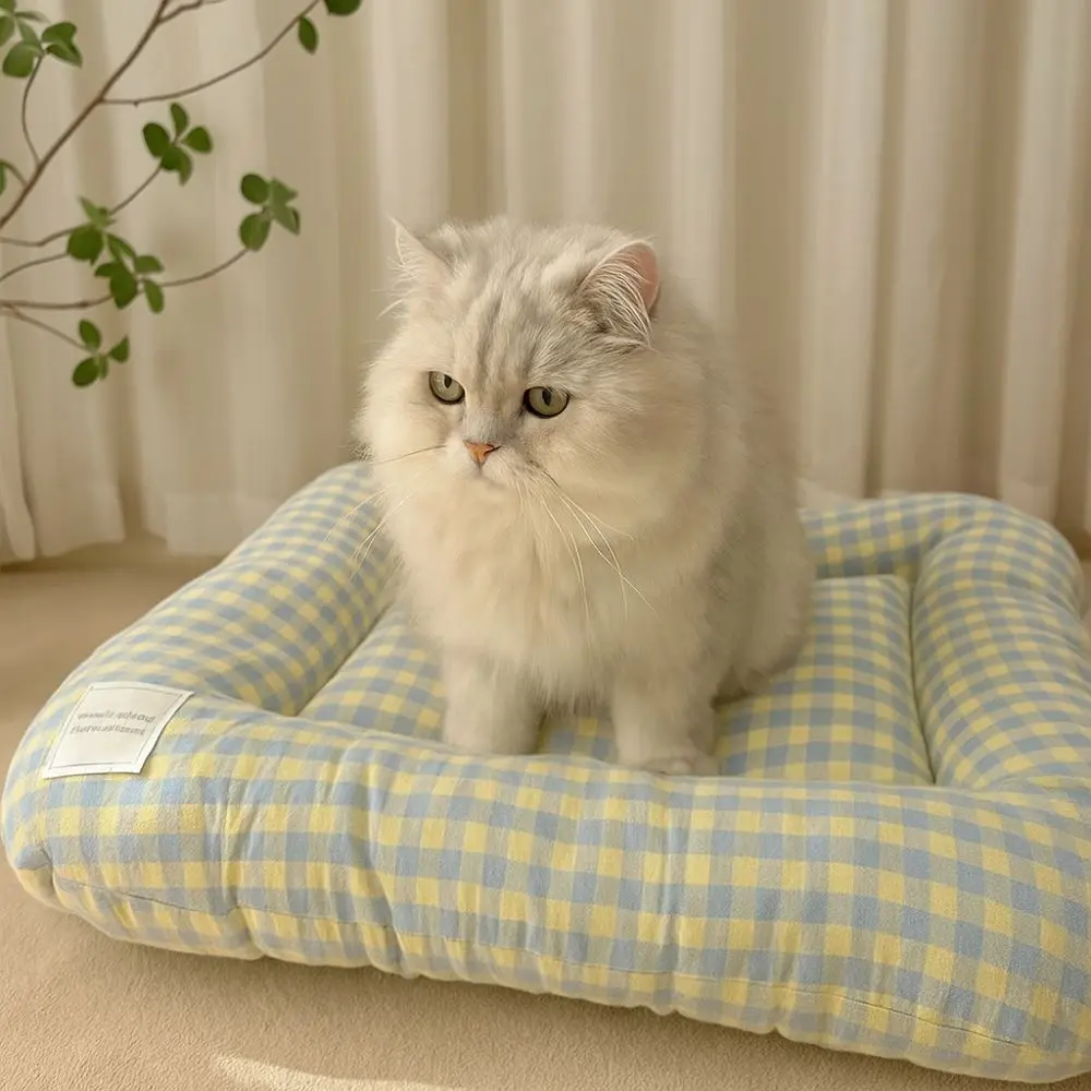 Pet Supplies Warm Dog Bed Pad Macaron Soft Pet Sleeping Bed Comfortable Non-slip Pet Mattresses Winter