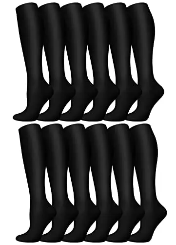 

10 Pair/Set Compression Stocking Men Knee High 30mmHg Edema Diabetes Varicose Veins Running Travel Sport Compression Socks