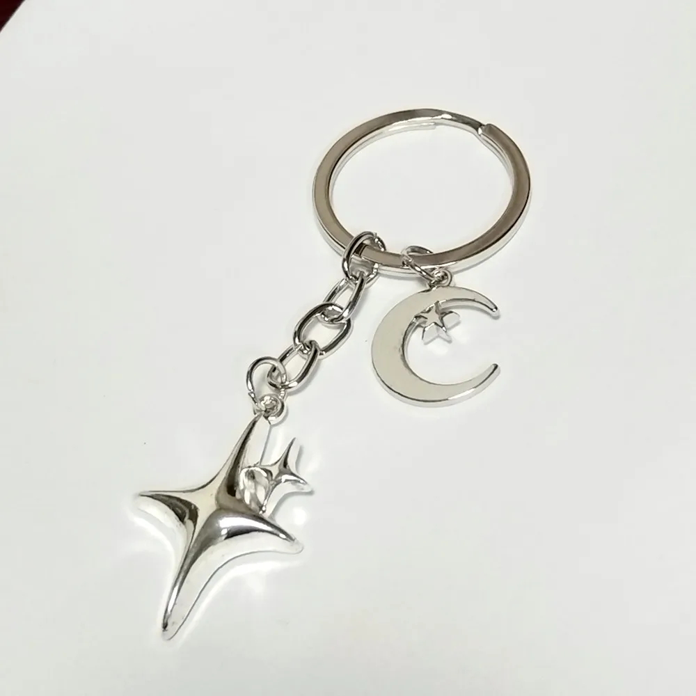 Sleek Blackout Carabiner Keychain with Oval Belt Buckle and Silver Key Ring