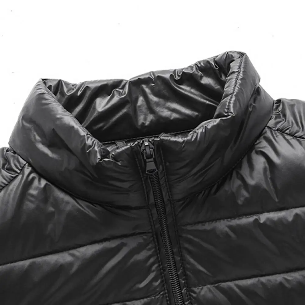 Description Picture 5 of itemStylish Casual Coat Ultra Lightweight Fine Stitching Winter Zipper Pocket Jacket Men Outerwear Warm