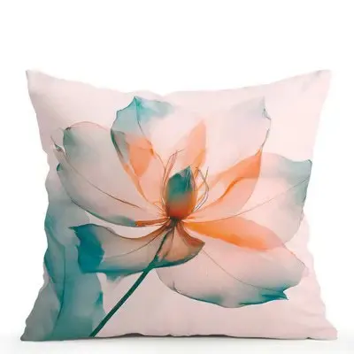 Coussinets floraux aquarelle de rêve, coussins de couleur dégradé frais, ameublement doux de décoration d'intérieur 2