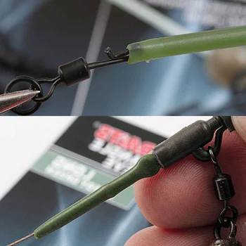 30/50/100pcs Anti Tangle Hook Sleeves Aligner Positioner Tubes Carp Fishing Rig Anti Sleeves Terminal Carp Fishing Accessories 6