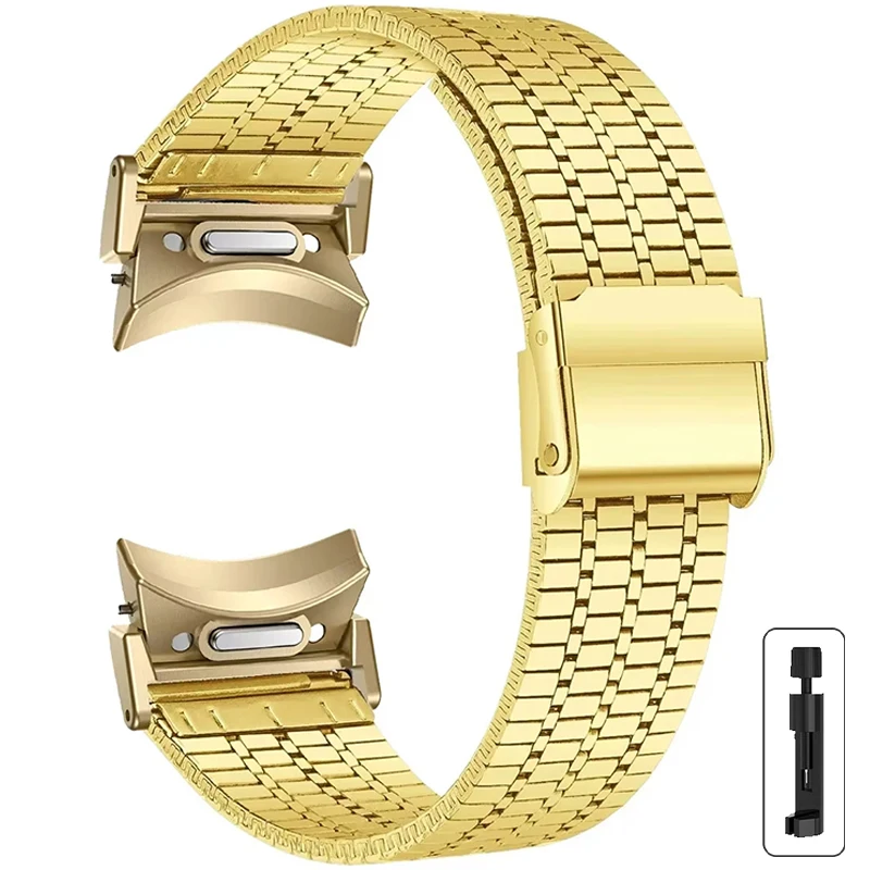 Elegant Stainless Steel Metal Watch Band Bracelet - No Gaps Design