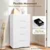 5 Drawer Storage Cabinet with Wheels,Plastic Drawers Dresser,5 Tier Storage Cabinet 2