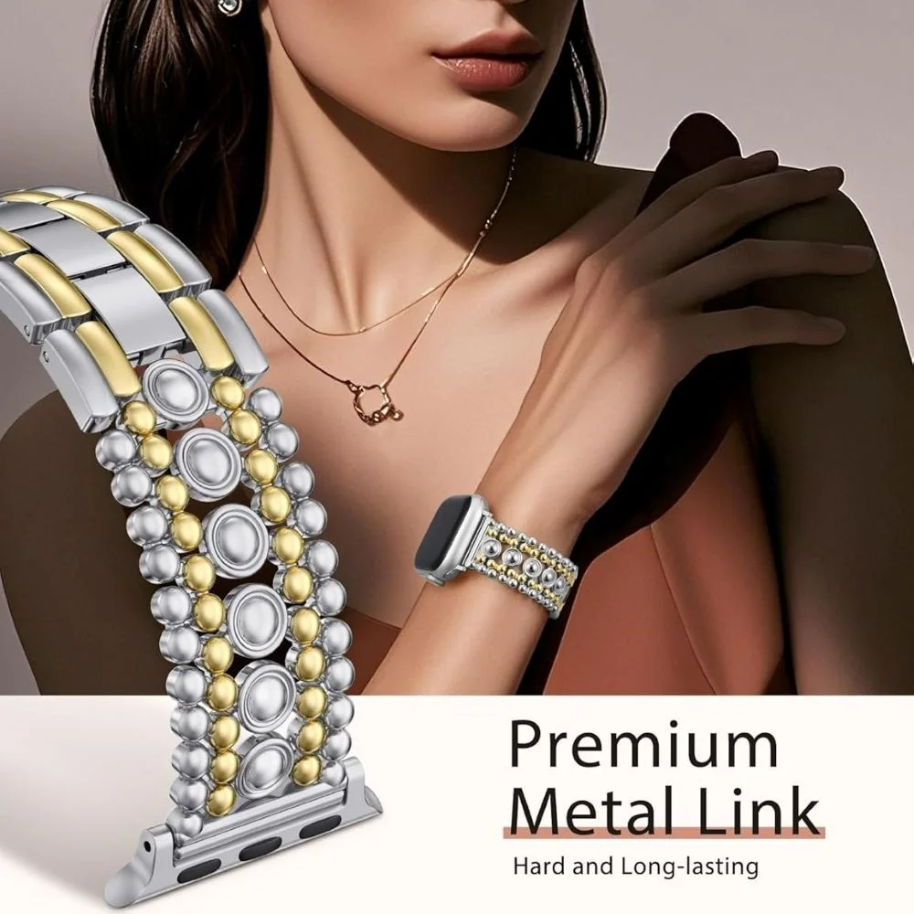 Elegant Stainless Steel Dressy Metal Watch Band Bracelet