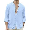 Men's Casual Linen Shirts Premium Loose Single-Chest for Everyday Wear
