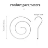 Round Spiral Sheet Hanger Household Storage Blanket Hanger Balcony Swivel Drying Rack Space Saving Stainless Steel 6