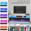 58 "fireplace TV Cabinet, Suitable for TVs Up To 65", Living Room TV Console, LED Lights Entertainment Center 3