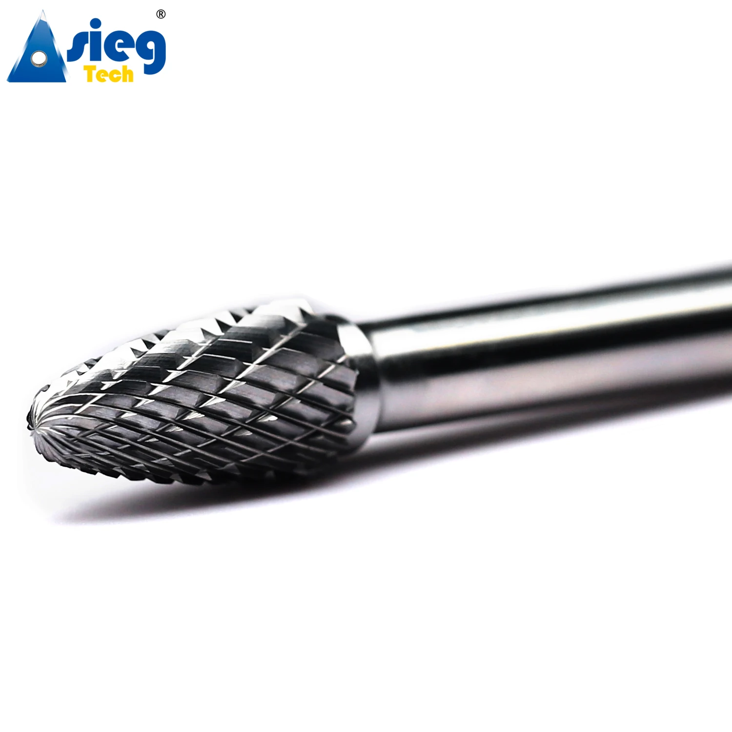 SF-3 Carbide Burr Rotary File Tree Shape Radius End Shape Double Cut 1/4'' Inch 6.35mm Shank for Die Grinder Drill Bits 2