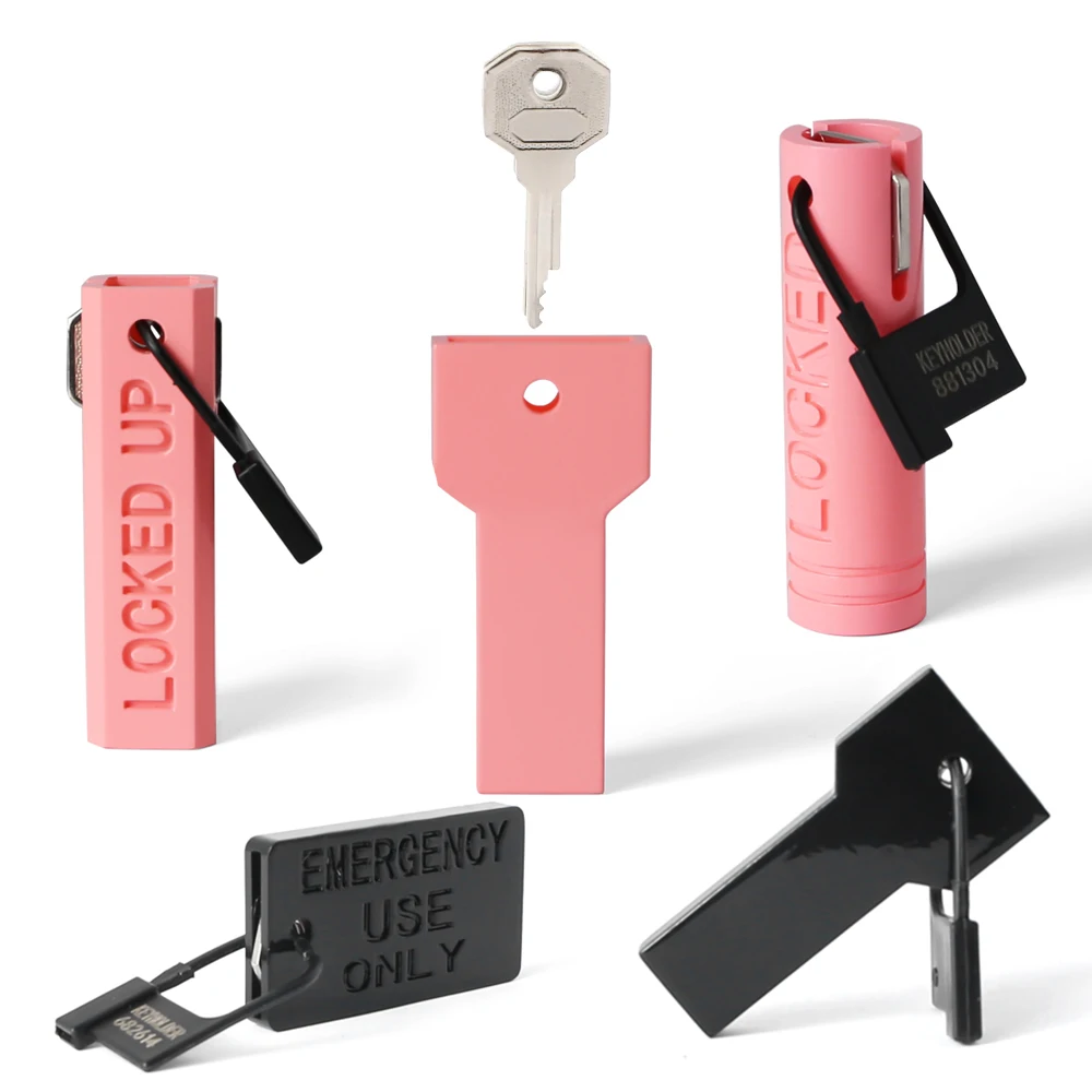 Penis Chastity Cage Chastity Device Key Safe Lock Tube Holder Disposable Plastic Coding Lock Keyholder Cock Cage Anti-Cheating Sex Toys Accessories