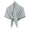 28 Colors Plain Crinkle Square Bubble Silk Pleated Hijab Women's Head Shawl Scarf Muslim Wrinkle Kerchief Solid Ramadan Stole 6