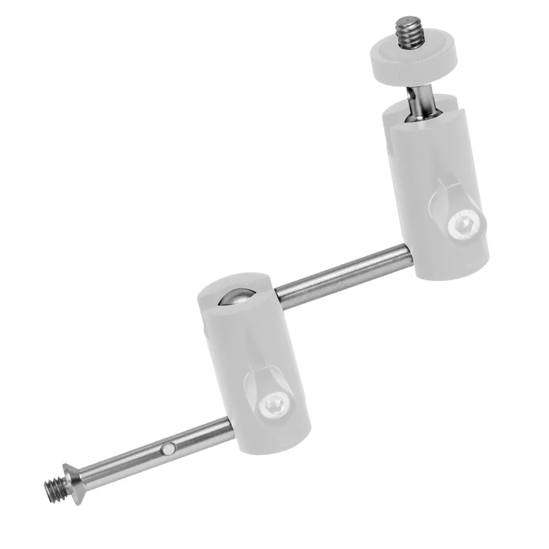 304 Stainless Steel D12mm Ballhead for Tripod Magic Arm to Ball 1/4" Male Female Screw Adapter for Camera Cage Monitor LED Light