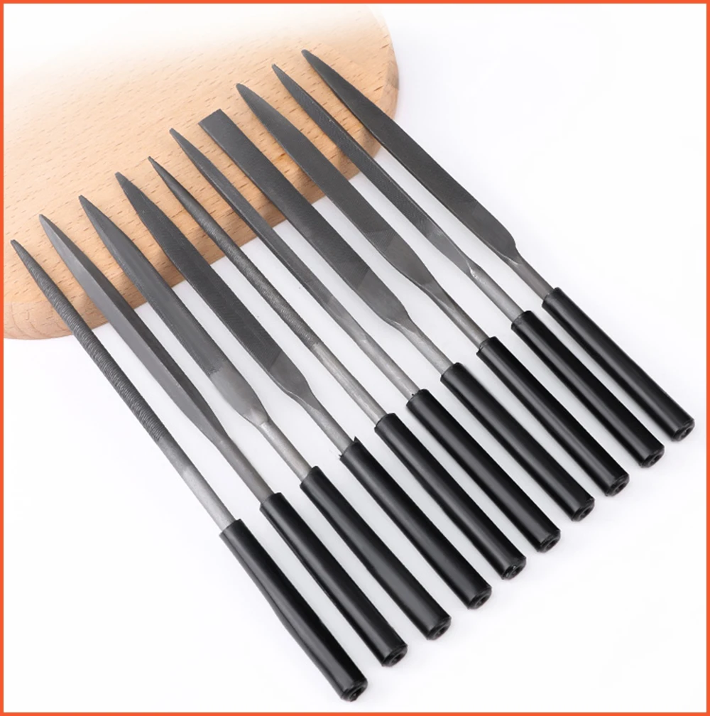 

Diamond Files for Metal Jeweler Stone Polishing Wood Carving Craft Double-cut Plating Needle File Set 3x140mm Hand Tools