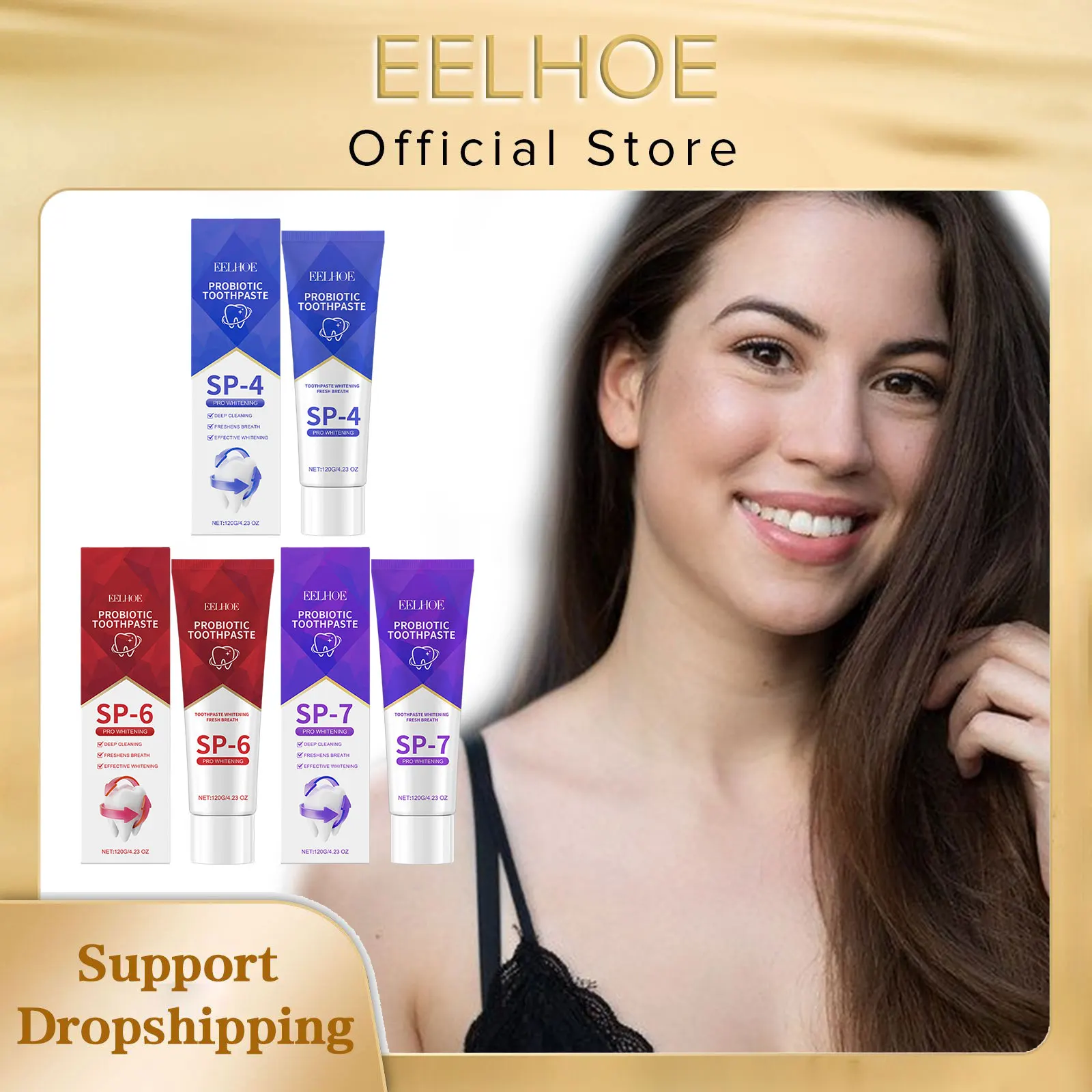 Sp 6 Toothpaste Whitening Probiotics Oral Hygiene Dental Cleaning Teeth Remove Tartar Teeth Cleaner Plaque Remover Fresh Breath