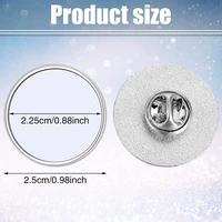 10pcs Sublimation Blank Pins DIY Button Badge Sublimation Sliver Blank Base Pins with Butterfly Pin for DIY Craft Making 2