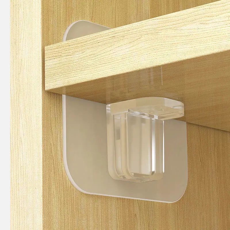 4/8pcs Adhesive Shelf Support Pegs Drill Free Nail Instead Holders Closet Cabinet Clips Wall Hangers Holder shelf support folding shelf bracket shelf bracket