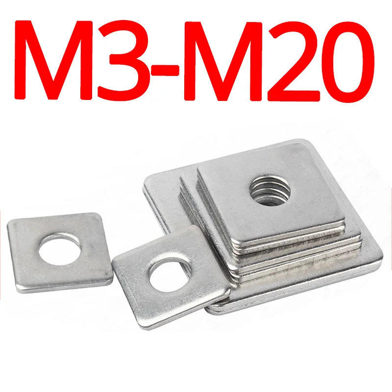 M3 M4 M5 M6 M8 M10 M12 M14 M16 M18 M20 Thin Square Washer Gasket 304