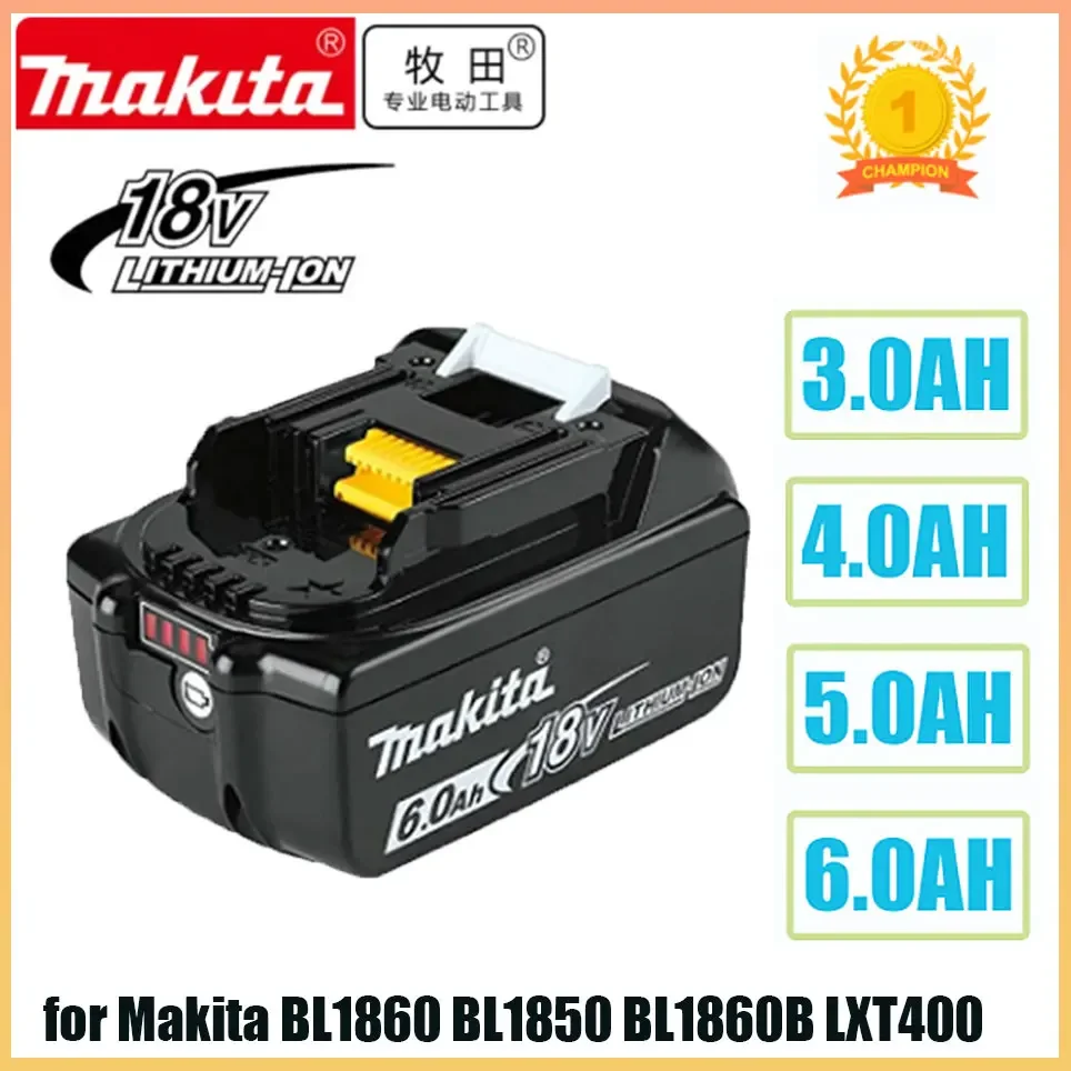 

Makita Original Lithium ion Rechargeable Battery 18V 6000mAh 18v 6.0Ah drill Replacement Battery BL1860 BL1830 BL1850 BL1860B