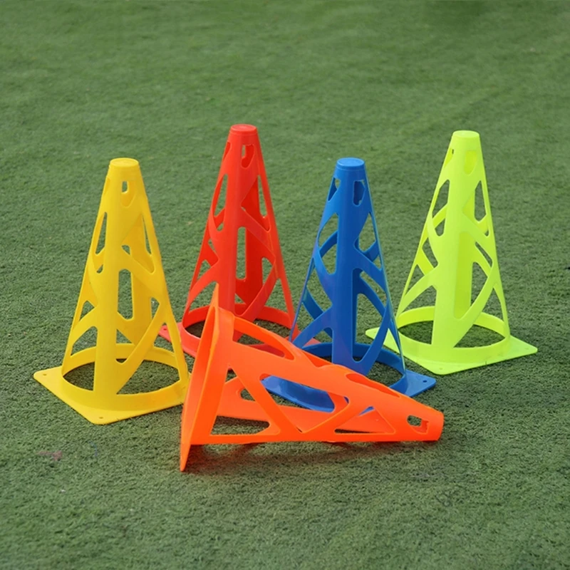 

10 Pack Sports Training Cones 23cm Football Marker Cones Set for Skate, Soccer, Basketball, Indoor Outdoor Game Play Cones