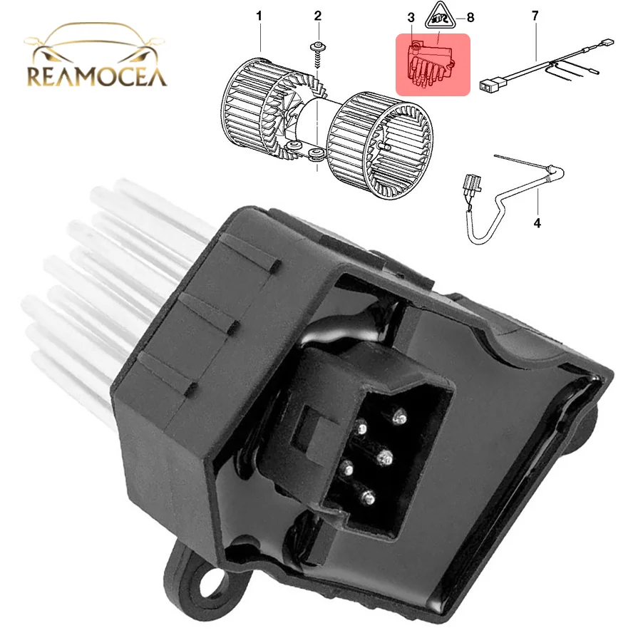 Reamocea Car Blower Motor Resistor AC Heater Fan 64116923204