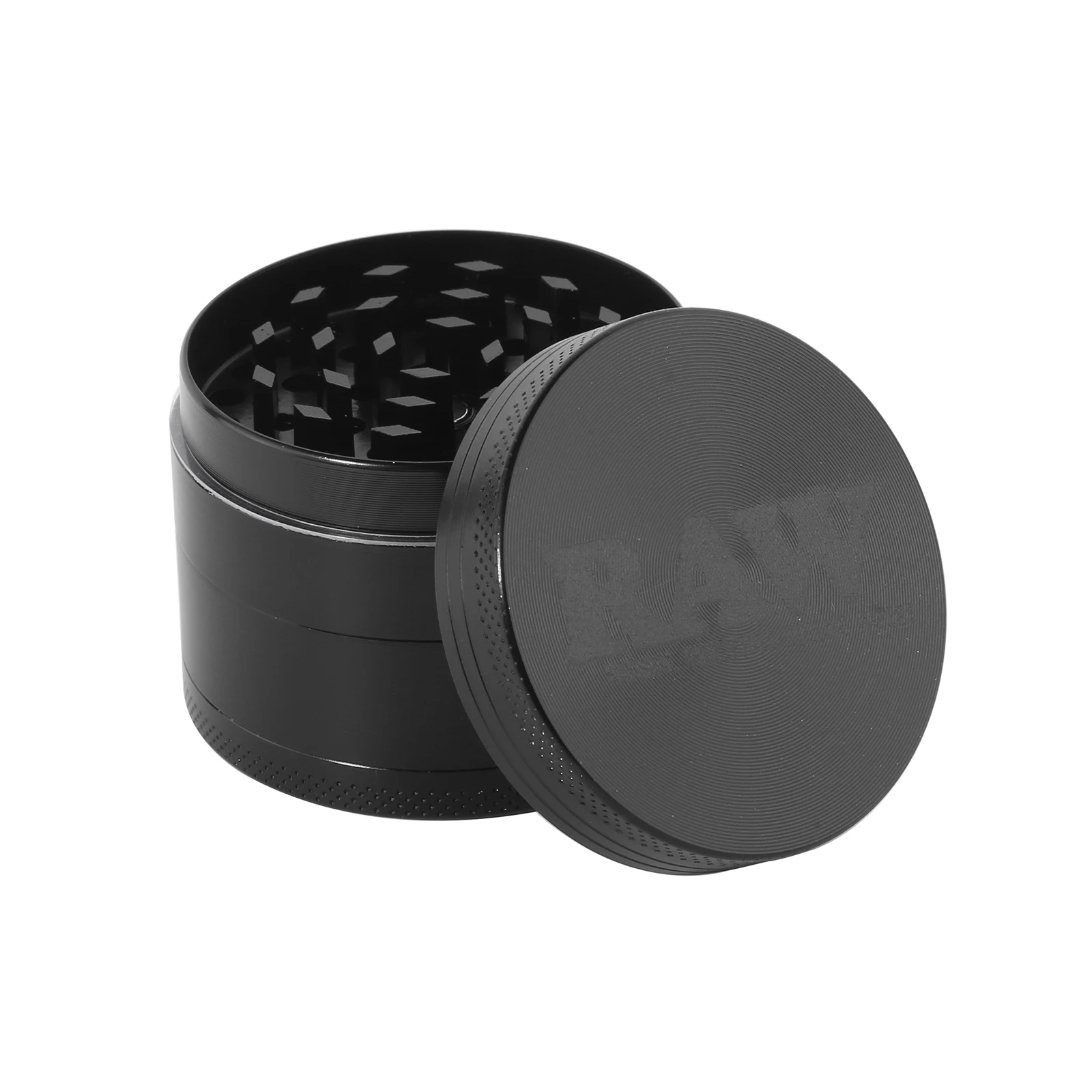 RAW Matte Black Murder'd Cigarette Rolling Tray and Grinders 1/2pcs 5