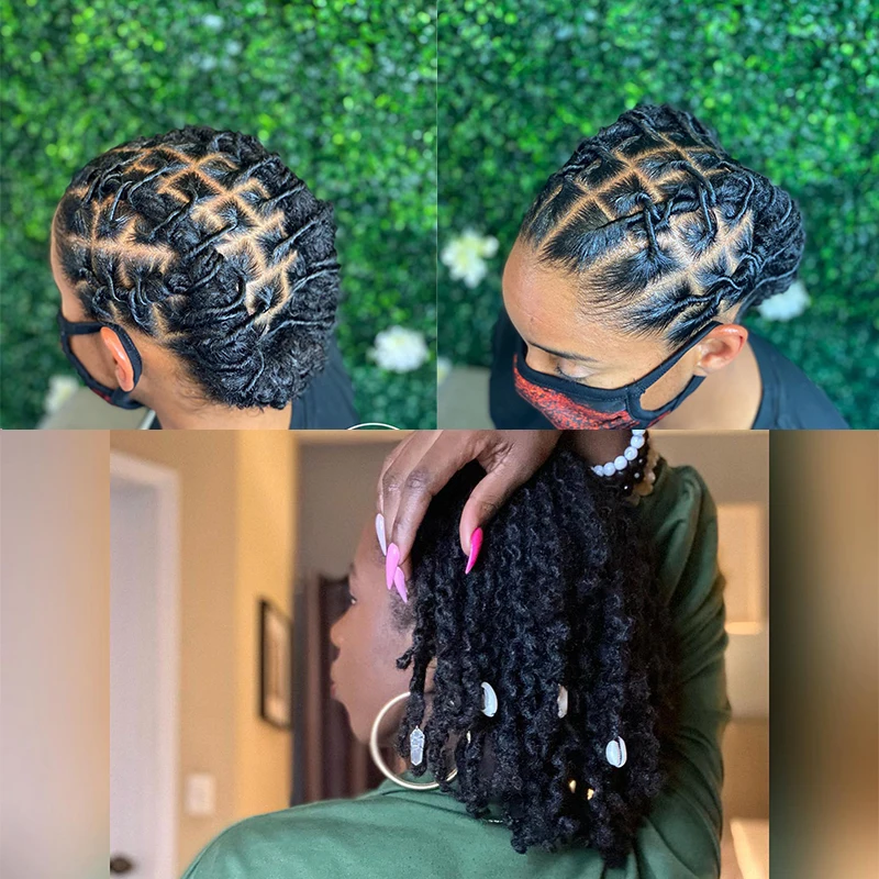 Afro Kinky Curly Lock Hair Extensions Human Braiding Hair Brazilian Bulk  Hair For Braiding Natural Black Crochet Braids 4b 4c - Bulk Hair -  AliExpress