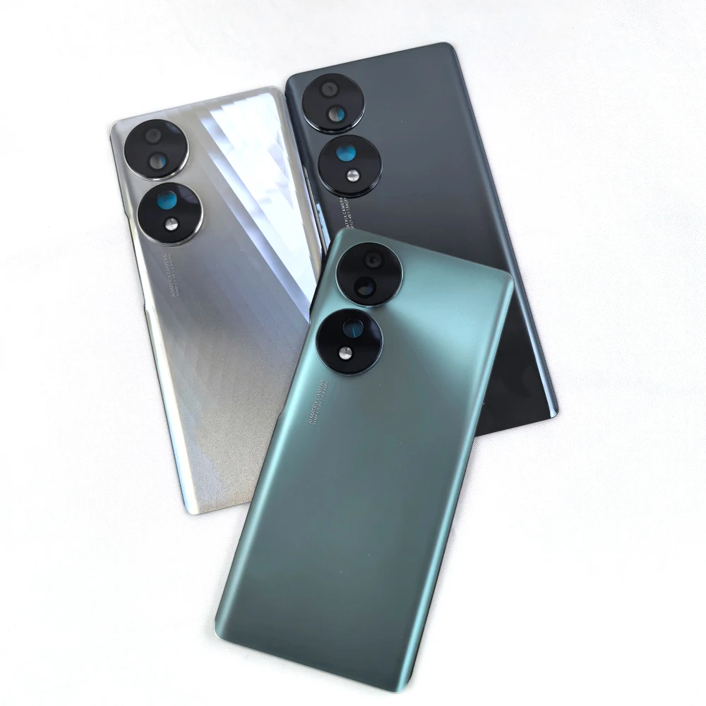 Honor 70 5G FNE-NX9용 새 후면 유리 도어 배터리 뚜껑 커버 교체 부품 후면 하우징 케이스 Honor70 카메라 렌즈 및 접착제 포함