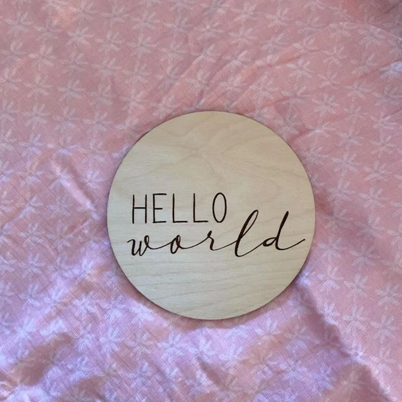 

10 шт., детский Знак «Hello world»